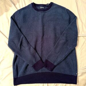 Chaps men’s xl blue sweater with navy border.